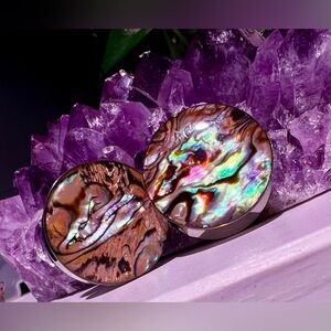 Abalone Threaded + Double Flare + Surgical Steel Earrings/Plugs/Gauges 7/8